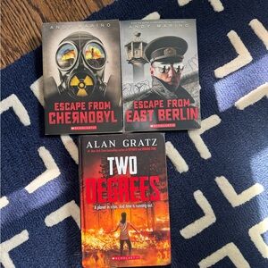 3 books all like new! Escape from Chernobyl Escape from East Berlin, Two Degrees